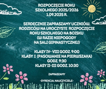 Rozpoczęcie roku szkolnego