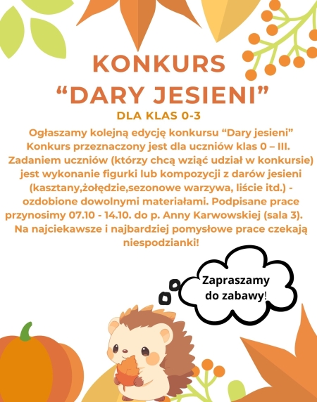 Konkurs szkolny ''Dary jesieni''