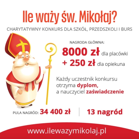 Zbiórka monet-Ile waży święty Mikołaj?