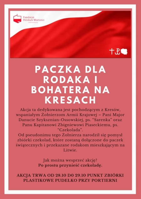 Zbiórka czekolad na paczki dla Rodaków-Sybiraków