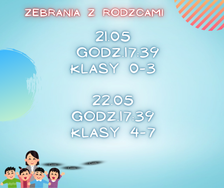 Zebrania z rodzicami klas 0-7