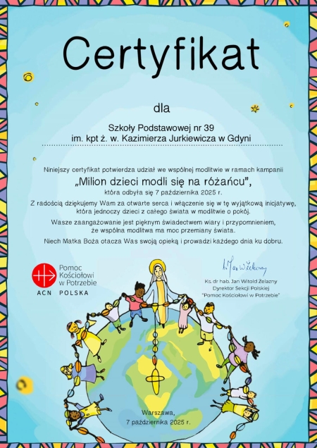 Akcja „Milion Dzieci modli się na różańcu” 