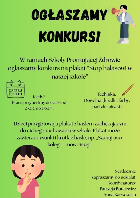 Konkurs plakatowy dla klas 1–3