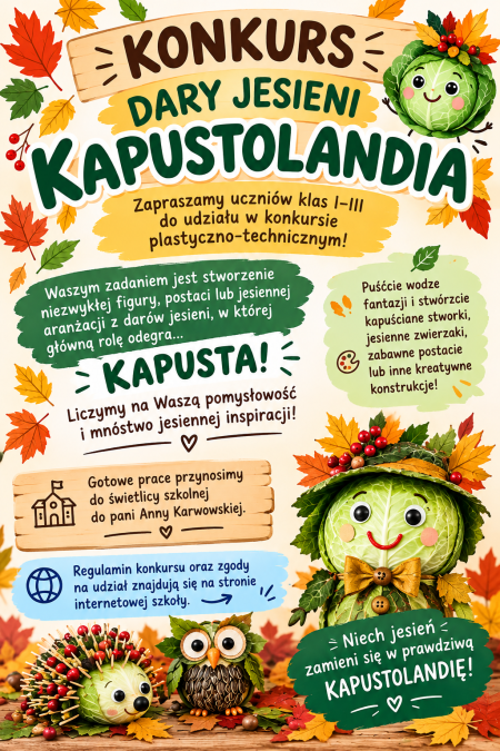 KONKURS „DARY JESIENI – KAPUSTOLANDIA”! 